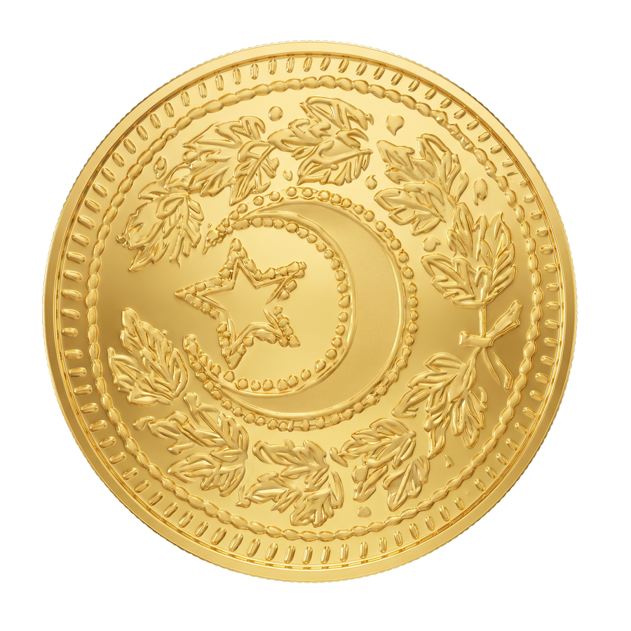 22kt 4g Moon Star Gold Coin