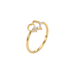 18K  Ema Diamond Gold Ring