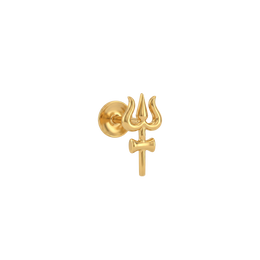 22K Trishool Gold Nose stud