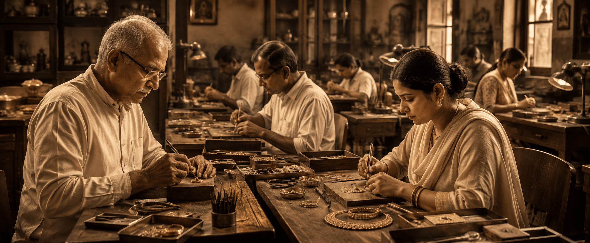 Bhima jewellery artisans at work